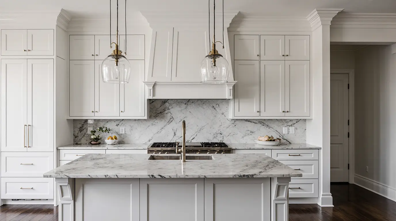 Open-concept kitchen remodel near me with island and custom cabinets