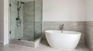 Affordable bath renovation near me with modern fixtures and efficient design