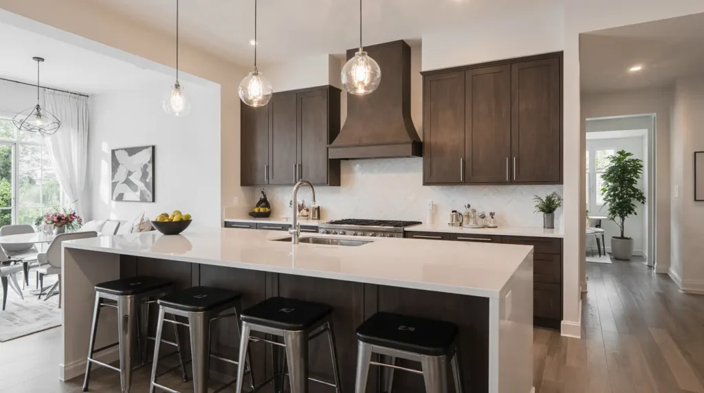 Affordable kitchen remodel near me with modern finishes and custom cabinetry.