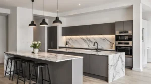 Kitchen renovation near me with modern cabinetry, updated countertops, and stylish lighting.
