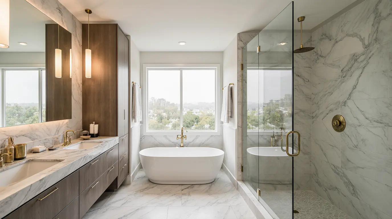 Affordable bath renovation near me with modern fixtures and updated design for a functional and stylish bathroom.