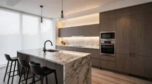 Affordable kitchen remodel near me with modern cabinetry, sleek countertops, and efficient design.