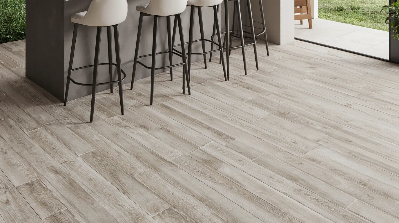 Choosing the right flooring for the kitchen and bathroom with durable, water-resistant options that enhance the design of the space.